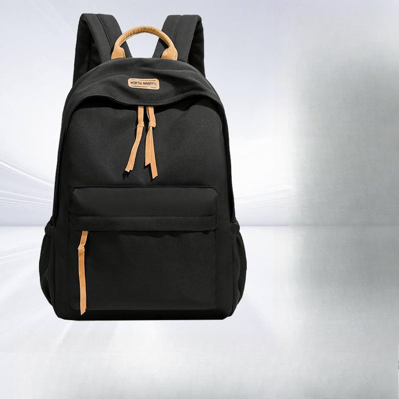 High-value Casual Backpack for Women with Versatile and Lightweight Schoolbags Simple Large Capacity Solid Color Backpack