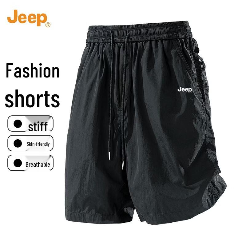 JEEP Men s Casual Breathable Drawstring Shorts M