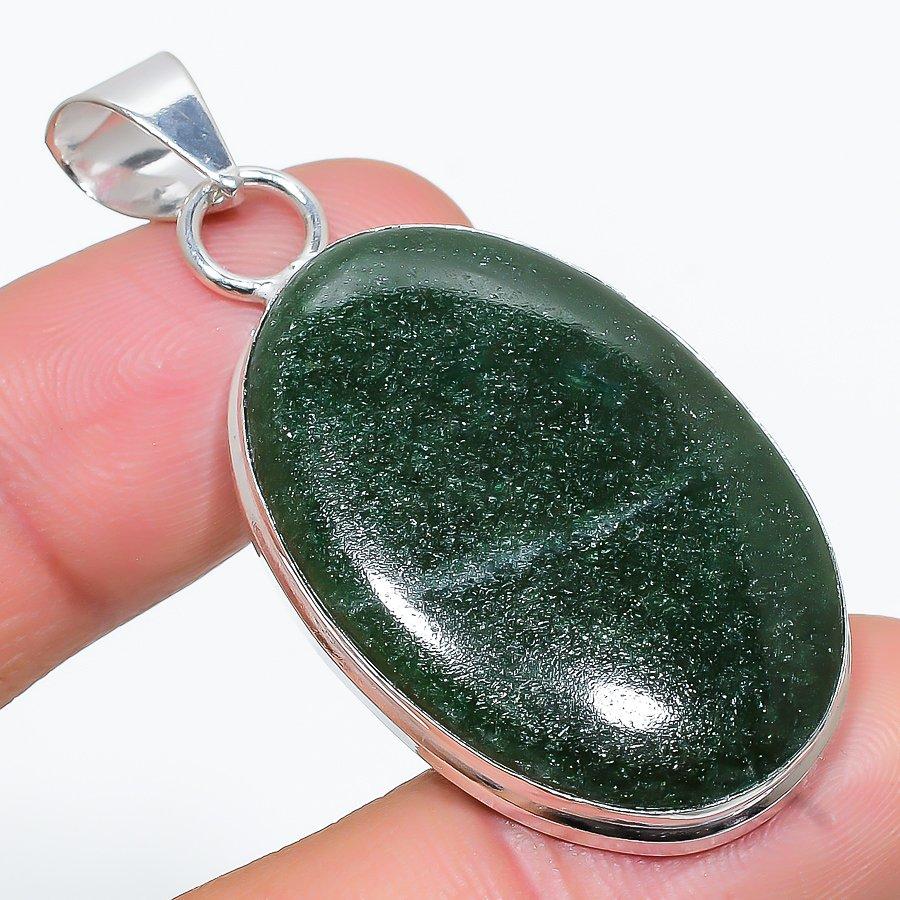 

Green Aventurine Gemstone Handmade Ethnic Jewelry Pendant 2.17 SR-7089