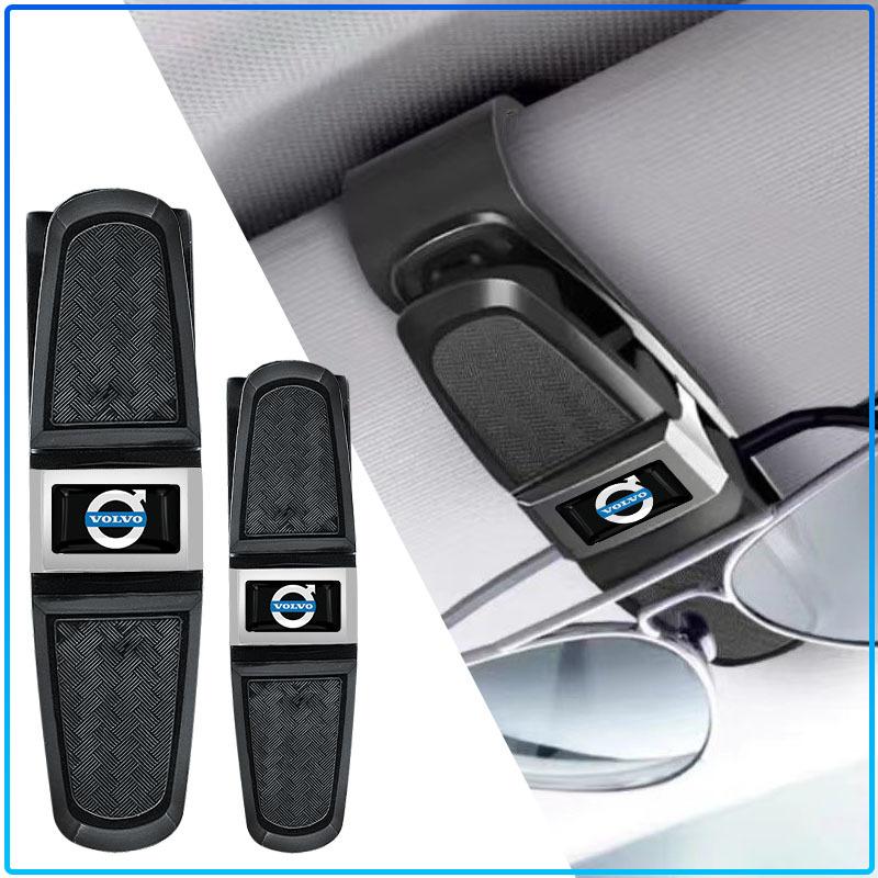 Auto Logo Car Sun Visor Glasses Box Universal Sunglasses Clip Card Ticket For Volvo Xc90 S60 S80 Xc60 Xc70 Xc90 Fh V50 S40 C30