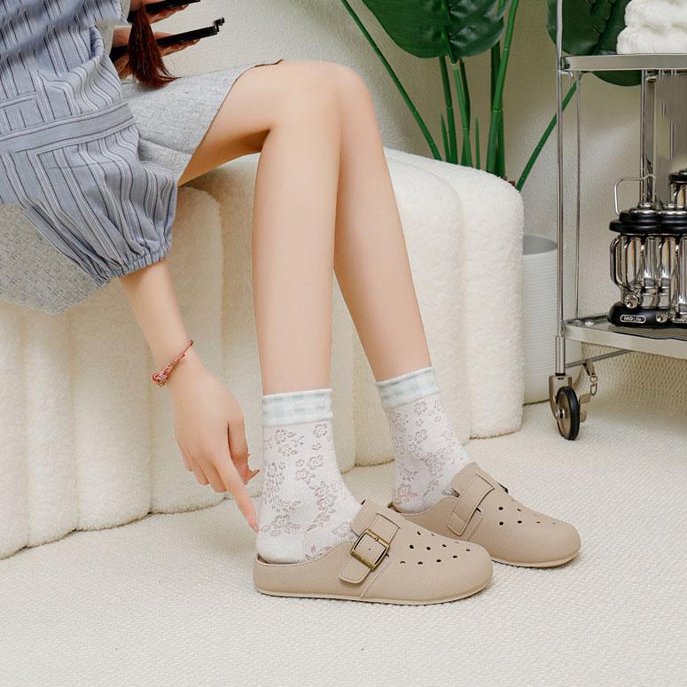 2025 Summer New One Foot Sandals for Women Wearing Ins Trendy Thick Bottom Cool Trailer Casual Half Top Shoes for Women K3902