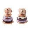 Montessori Baby Pole Stack Toy Stackable Elephant Bell Teething Toy  Newborn Gifts