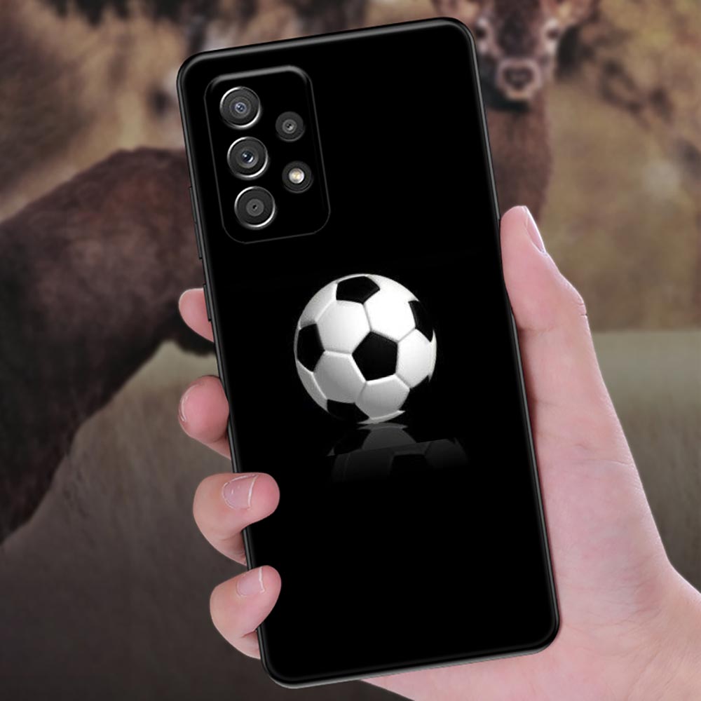 Football Soccer Ball Fire Un Rayo Phone Case For Samsung Galaxy A57 A56 A37 A55 A36 5G A26 A54 A52 A35 A34 A17 A16 A07 A06 Cover