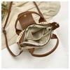 IELGY Woven Dumpling Bag Portable Straw Shoulder Messenger Bag