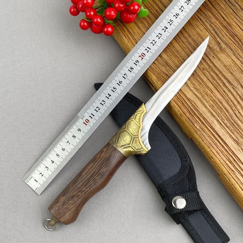 Stainless Steel Boning Knife Forged Full Tang Kitchen Chef Knives Meat Cleaver Butcher Knife Fish Knife with Wood Handle Tools