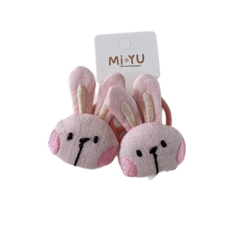 Cute Cartoon Three-dimensional Cotton-padded Embroidered Little Rabbit Hair Tie  Girl Hair Band  Children's Little Duck Hair Band