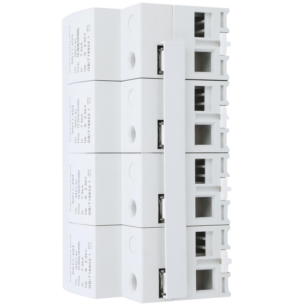 4P Surge Protector Arrester AntiThunder Protection Circuit Breaker Household 385VAC(12.5KA )