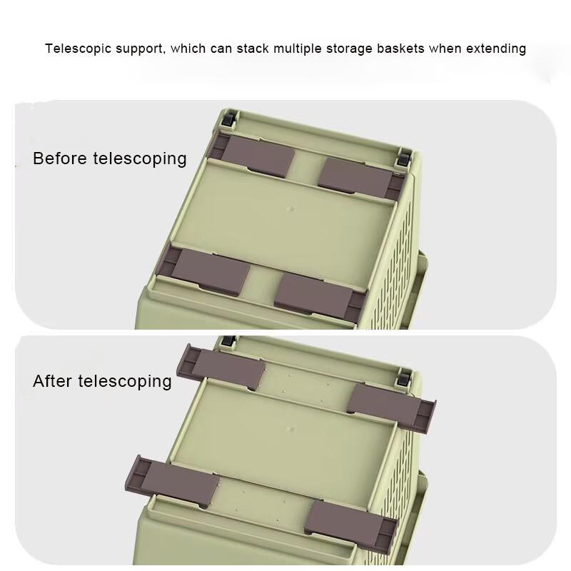 2023 new Storage Basket Multifunctional High Capacity Stackable Hollow-out Fruit Vegetable Organizer for Kitchen