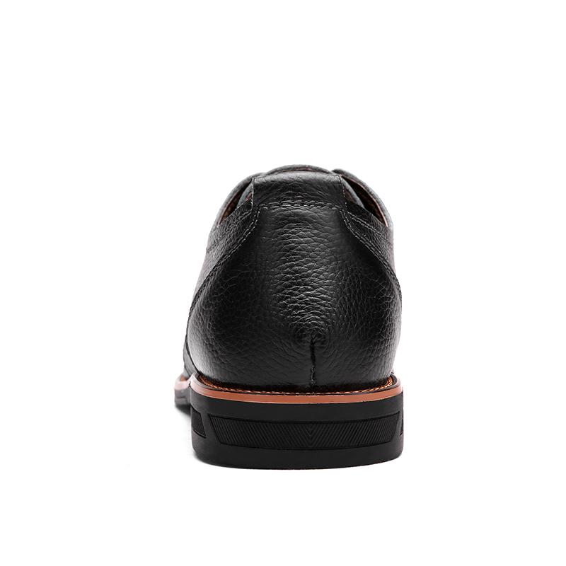 Fashion Men Dress Shoes Genuine Leather 2024 New Men's Oxford Shoes Leather Derby Shoe Lace-up Pointed Toe Business Men Shoes741