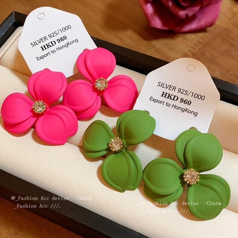 Pinkdudu Vintage Flower Rose Zinc Alloy Earrings Simple Trendy Stud Earrings Women Jewelry PD2368