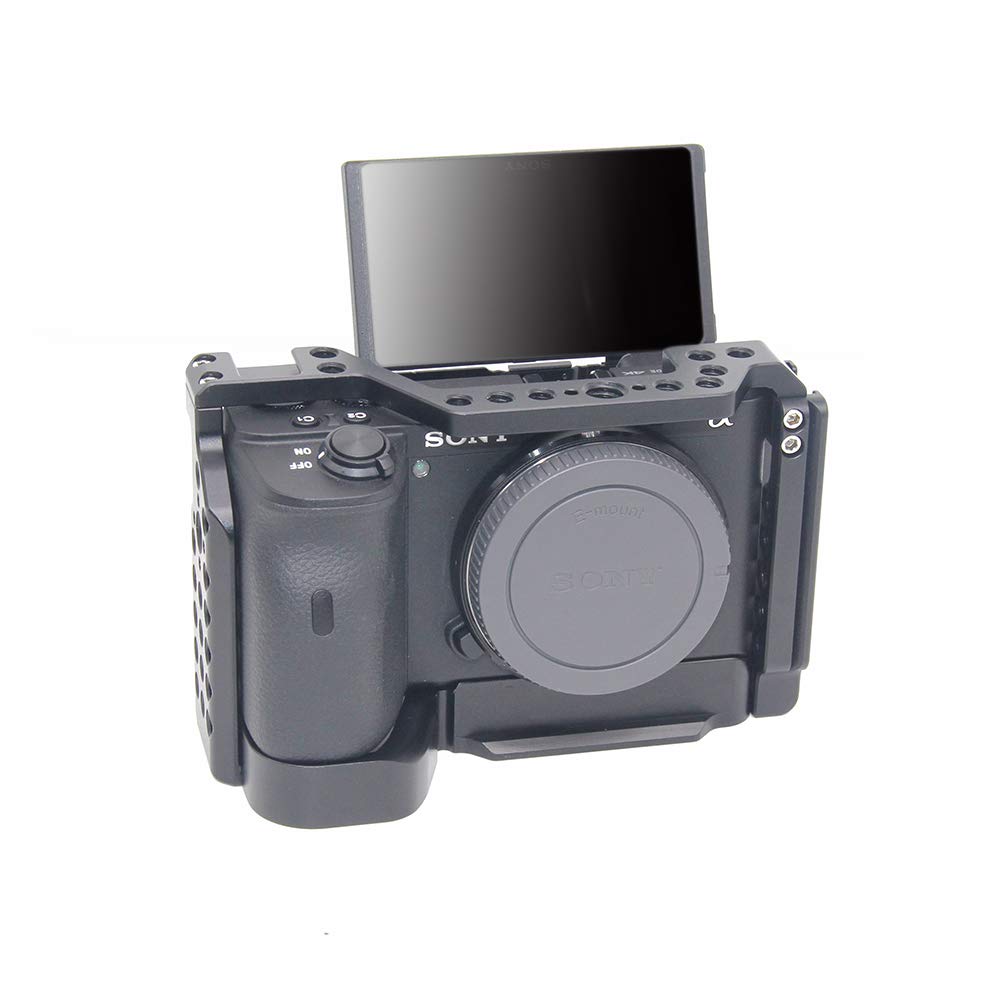 

SIUTATDSH Camera Cage for Sony A6600/Alpha 6600 Cameras, Super Expandable, Built-in Cold Shoe Mount, Arri Compatible Screw Holes, and Arca Plate
