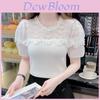 Designer Pearl Embellished Chiffon Blouse With Bubble Sleeves For Summer Fashion