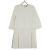 FOXEY NEW YORK 35094 White Polyester Front Double Pocket Long Sleeve Dress Dress whiteUsed