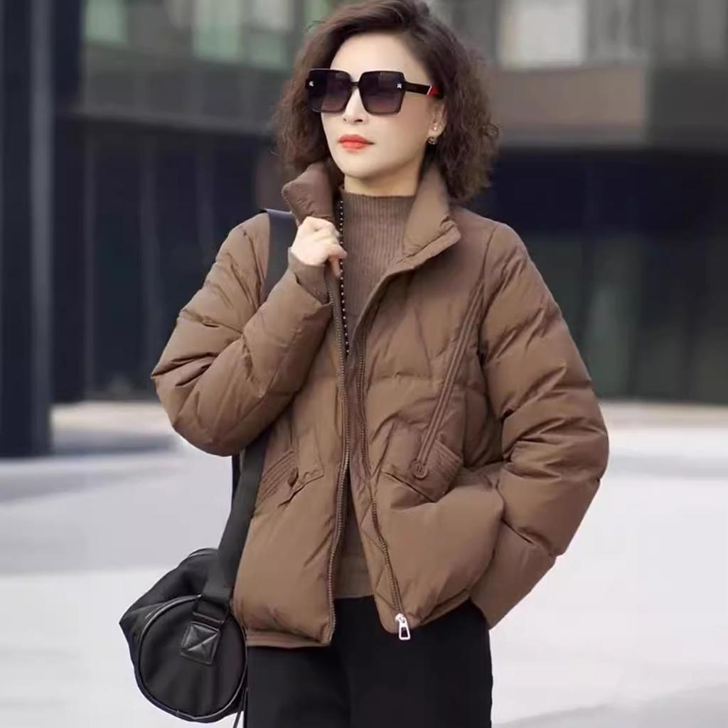 Autumn and winter new down jackets women's loose short design sense high quality white duck down warm jacket tide