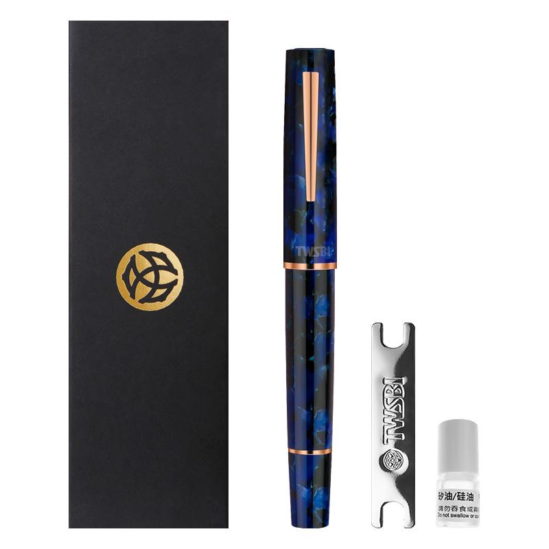 

Twsbi Draco Deep Sea Limited Edition Gold-plated Nib Piston Resin Business Gifts Writing Fountain Pen F синій