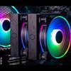 Quiet 120mm Infinitys Mirror LED PC Case Fan With AntiVibration Pad 4PIN PWM 800-1800RPM Coolers for Enhanceds Cooling