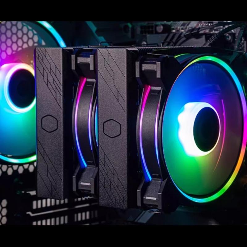 Quiet 120mm Infinitys Mirror LED PC Case Fan With AntiVibration Pad 4PIN PWM 800-1800RPM Coolers for Enhanceds Cooling