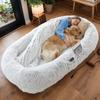 Patură pentru Câini Umană, Patură pentru Câini din Blană Artificială Lavabilă pentru Adormit Oamenii, Patură Ortopedică pentru Câini pentru Siestă, Dimensiune 71''x45''x14'' Potrivită pentru Tine și Animalele de Companie