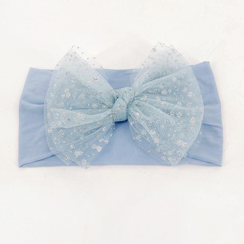 Baby hair accessories plain soft nylon bow headband children's headscarf jewelry children's hair accessories