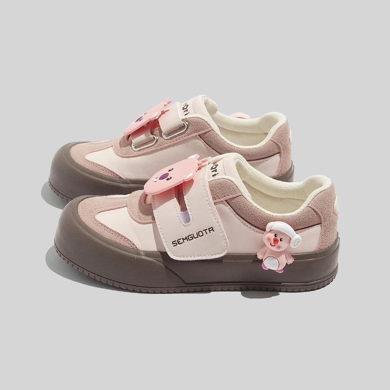 Cute little beaver board shoes women's spring niche casual Velcro versatile college original platform women
