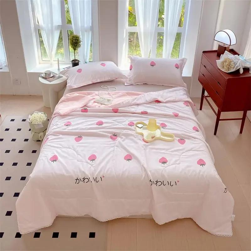 Smooth Air Conditioning Comfortable And Lightweight Summer Quilt Cover Set Soft Brushed Microfiber Duvet Cover Bedding Set