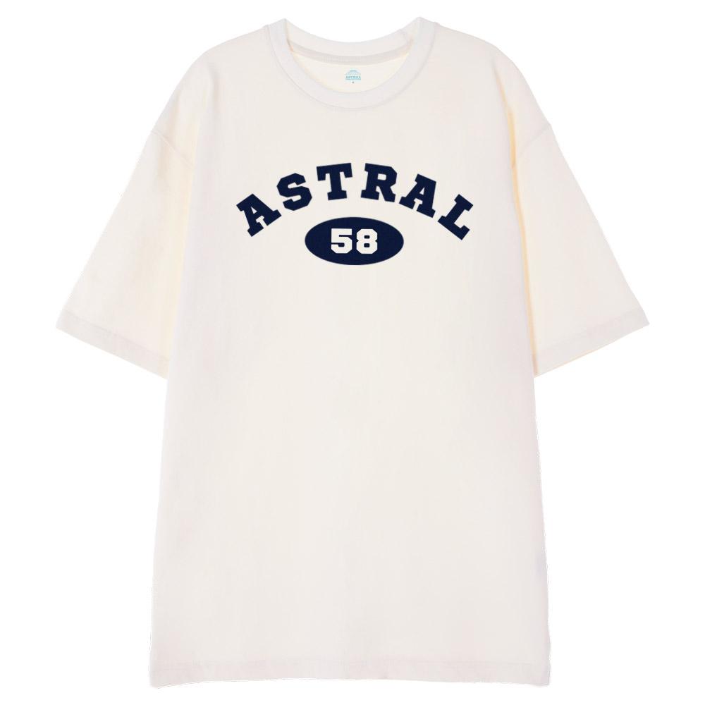 Astral Projection [Oversized] Astral 58 13-Count Cotton Round Neck Short Sleeve T-Shirt_Ivory L