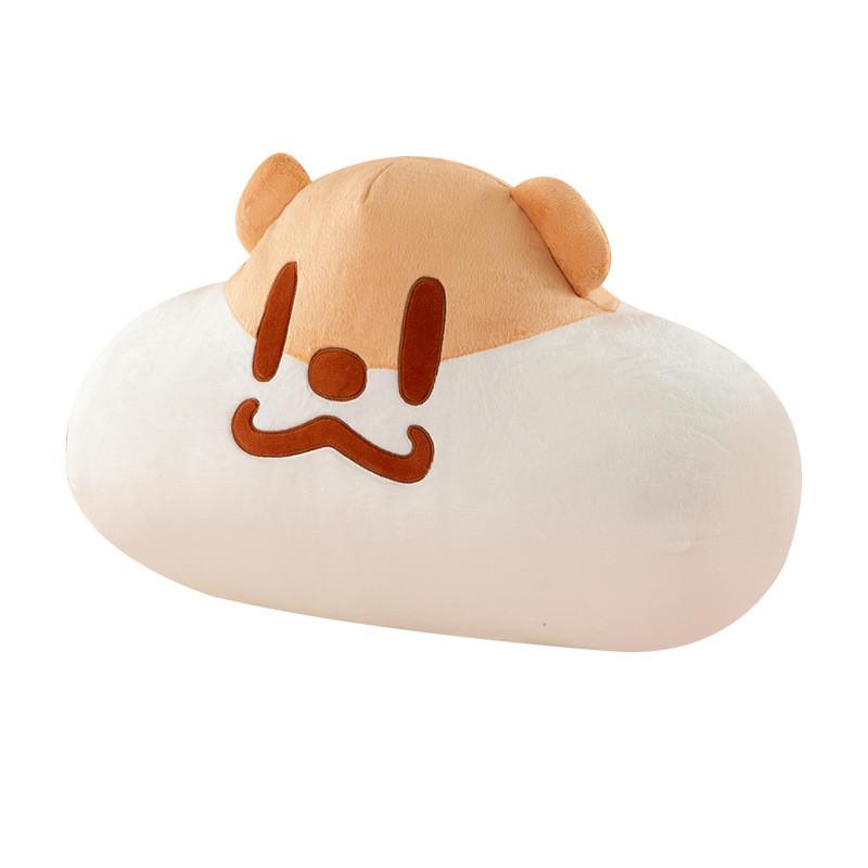 Milk Tea Mouse Plush Pillow With Short Velvet Material For Girls Bed Decor