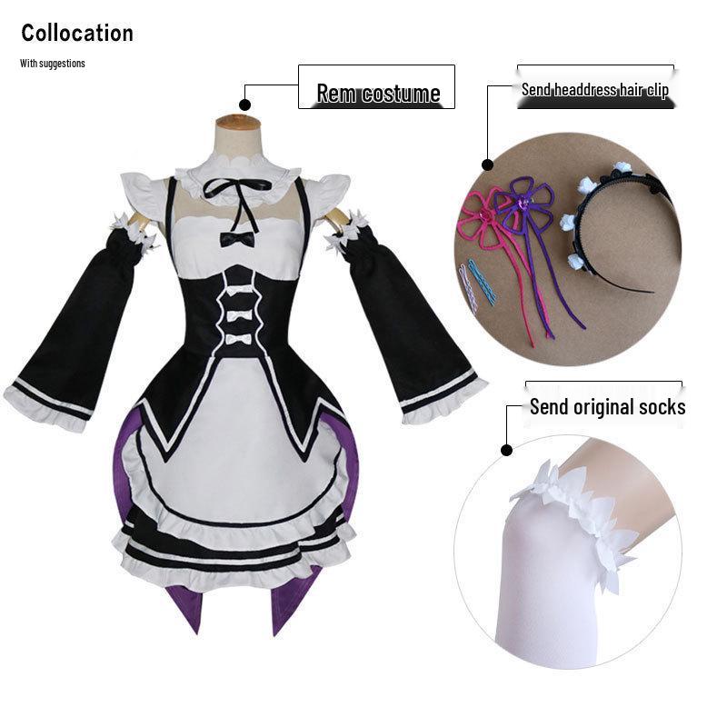 

Re:Zero Rem & Ram Maid Lolita Cosplay Tuxedo Extra Large