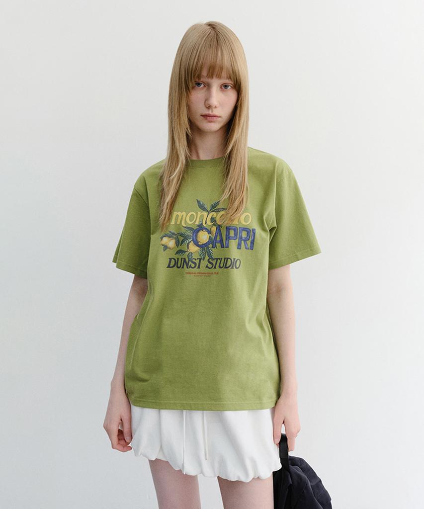 Deonseuteu Unisex Limoncello T-Shirt_Udts6B148_Olive Green