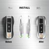 AABKQ1 Metal Material Case For Porsche Cayenne Panamera Macan Cayman 718 911 Taycan Gloss Chrome Key Shell Car Key Case