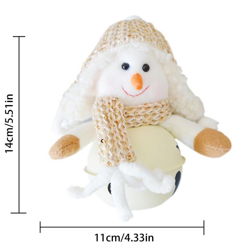 Christmas Bells Decor Snowman Design Charm Christmas Ornaments For Home Winter Holiday Party Fall Fireplace Door Family