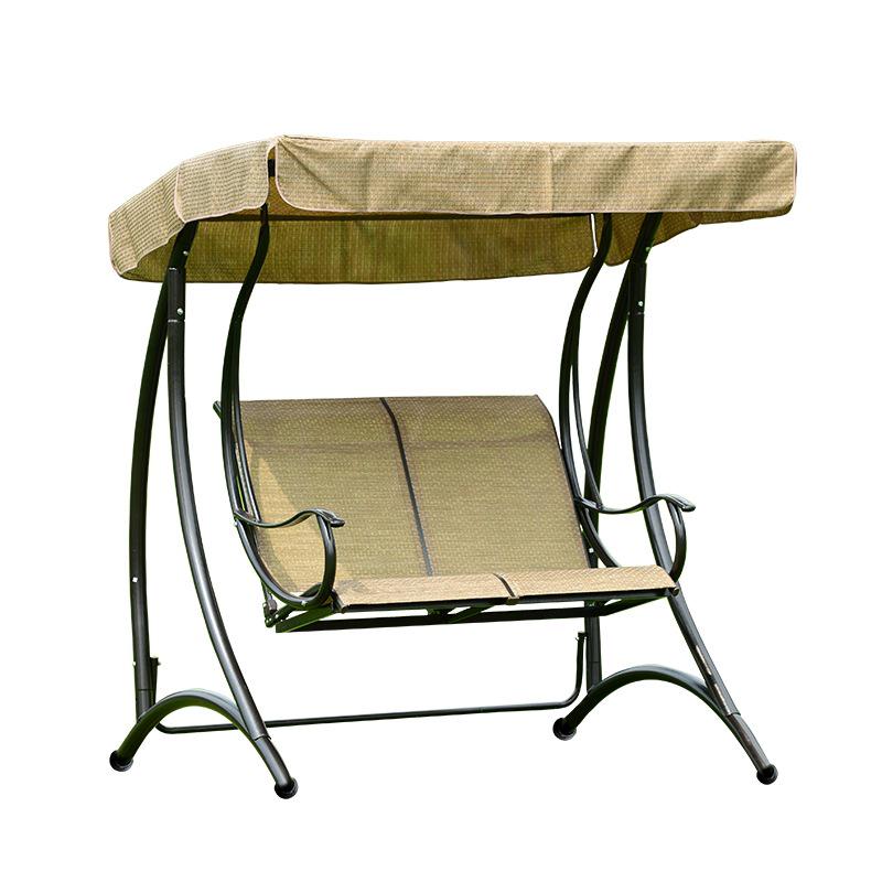 In-Stock Outdoor Hanging Swing Chair: Waterproof Wrought Iron Reclining Rocker for Balcony, Courtyard, or Garden