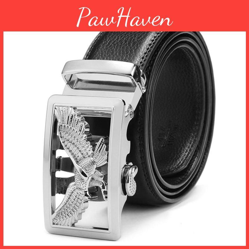 Eagle Automatic Buckle Leather Mens Belt Premium Quality Luxury Belts For Men