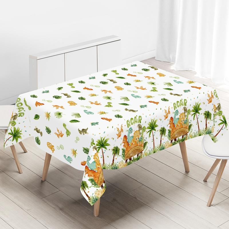 Dinosaur Birthday Disposable Tablecloth 1st Birthday Party Decoration Kids Baby Shower Jungle Dino Party Table Cover Supplies