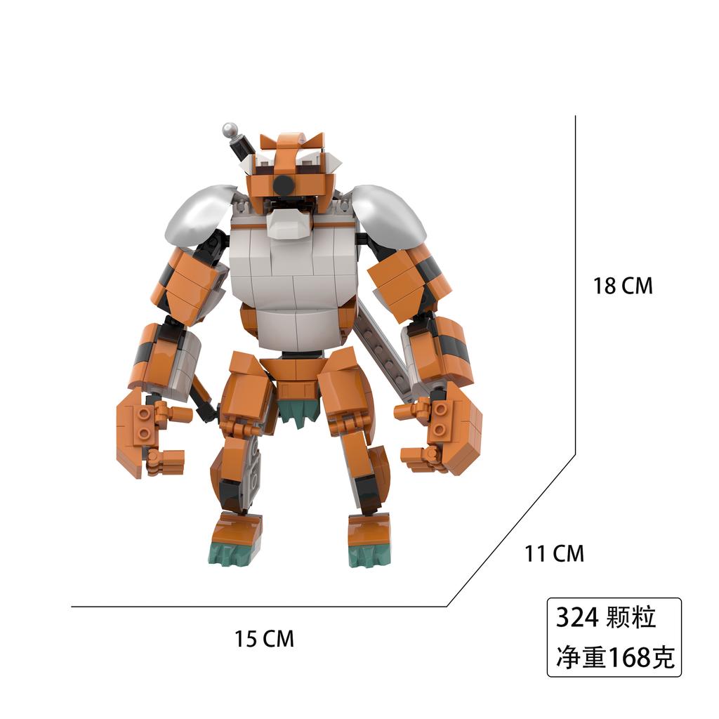 New Monster Series Assembled Handheld Table Block Children's Birthday Gifts, Handmade Puzzle Toys Kaiju No.9and No.8