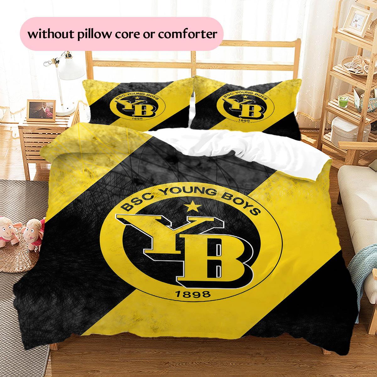 BSC Young Boys Pattern Bedding Quilt Set  Home Decoration  Gift (1 * duvet cover + 2 * pillowcase  without core) 135x200cm