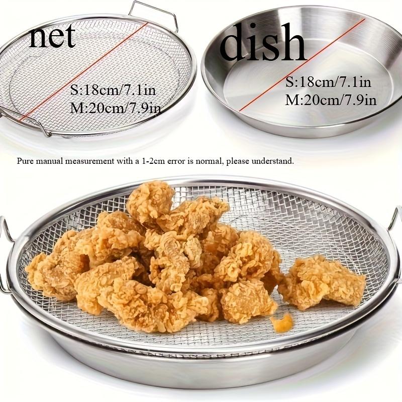 Edelstahl Ölfilter Schale, Wiederverwendbarer Runder Netzkorb, Frittieren Grillen, Küchensieb, Obst Gemüse Wasserfilter