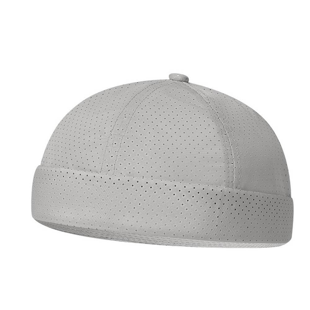 Summer Docker Cap Brimless Hat Skullcap Solid Color Quick-Dry Adjustable Hip Hop Landlord Hat Unisex Skullies Beanie Melon Cap