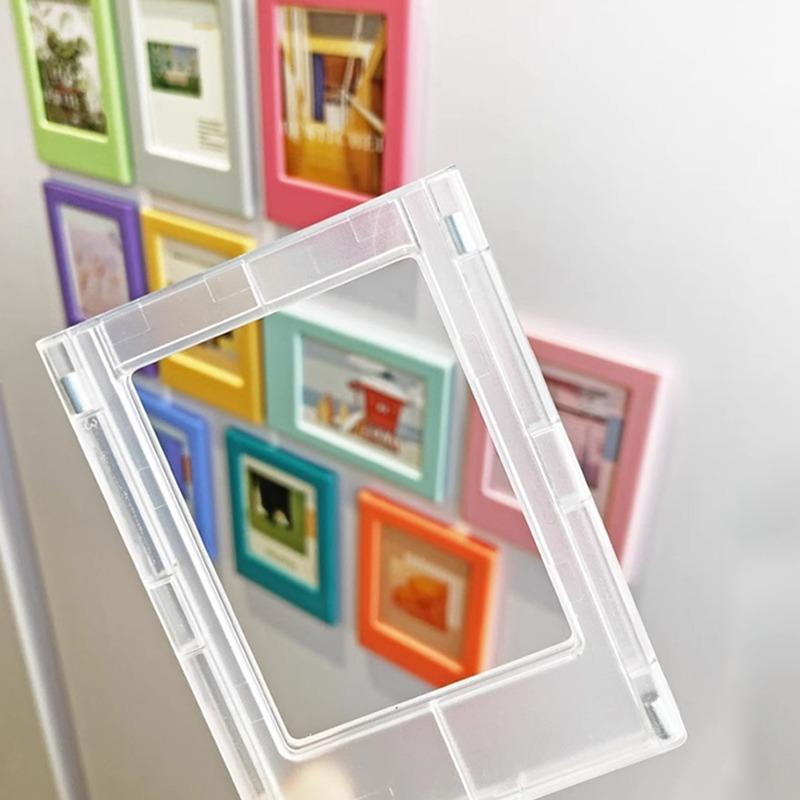 3 Inch Magnetic Photo Frames for Fujifilm Instax Mini Film Papers Double Sided Fridge Picture Frame Magnets Artwork Frames