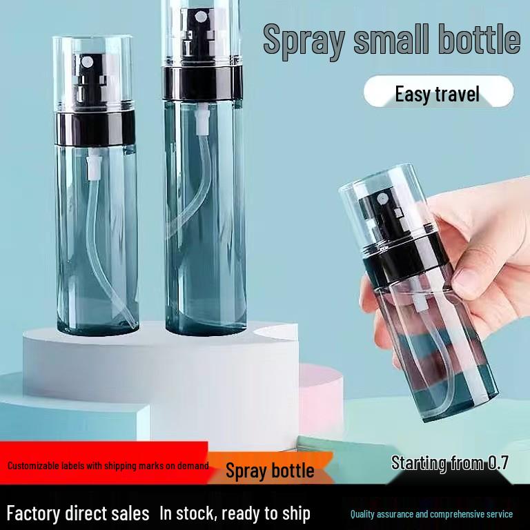 

PET Fine Mist Spray Bottle for Travel Hydration and Perfume, Available in Black, 30/60/80/100/120 ml Sizes. 30ml; Black Transparent; PET