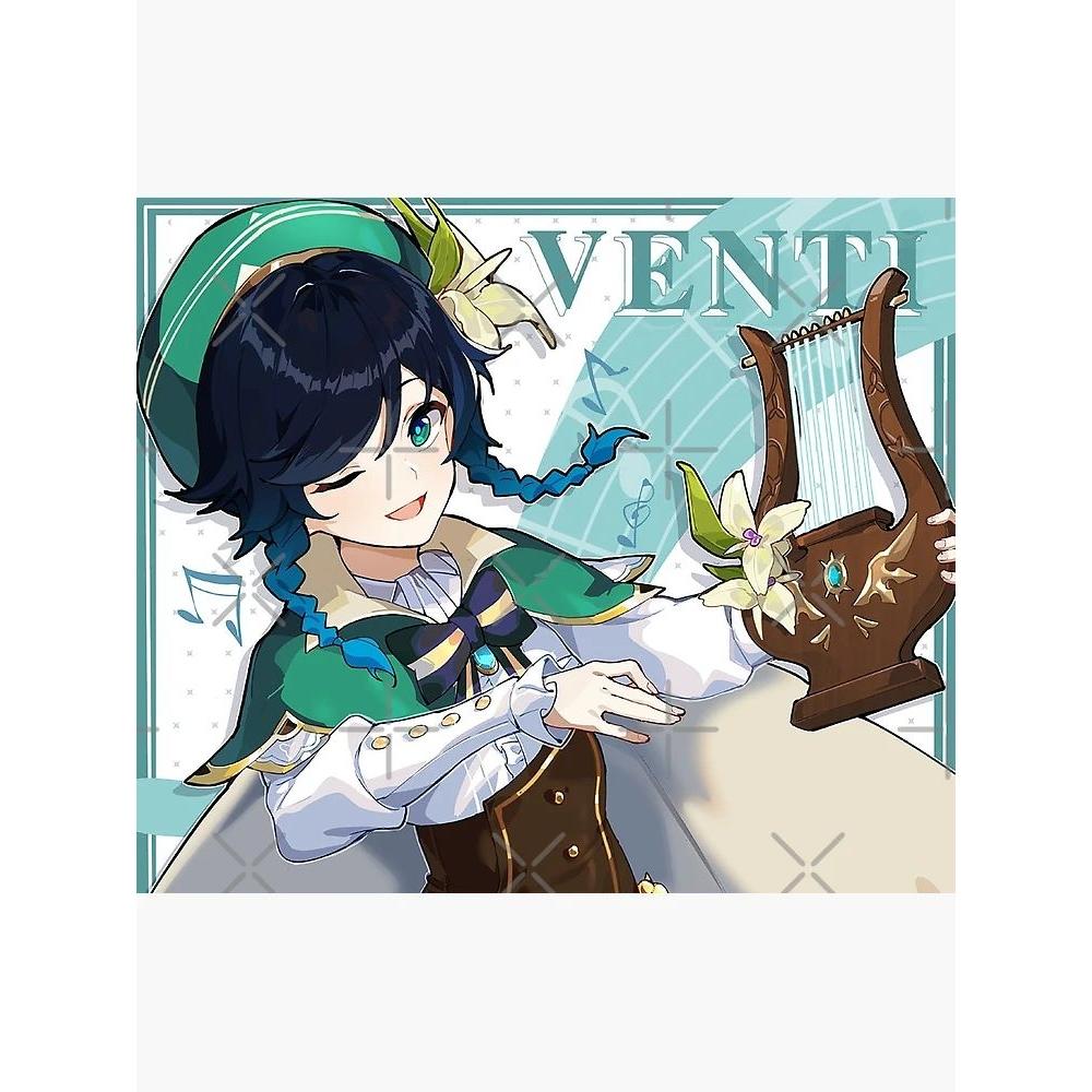 Venti s Birthday Tapestry from Genshin Impact 75x100 чёрный