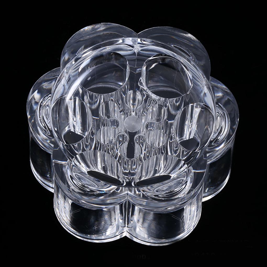 1PC New Acrylic Clear Lipstick Brush Makeup Display Organizer Flower Shaped Cosmetic Holder Organizer