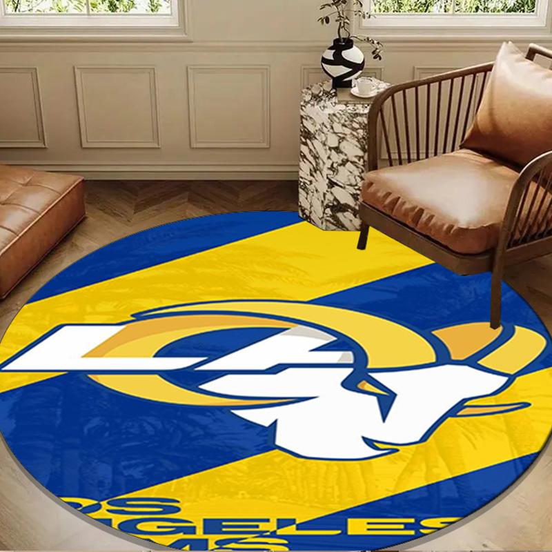 Angeles Rams Team  Round Mat, Anti-slip Circle Carpet Chair Rug For livingroom,Bedroom, Doormat Home Decor Gift Christmas Gifts