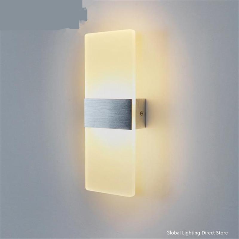 Modern Simplicity Led Wall Lamp Warm White Light for Bedroom Bedside Sconce Stairs Lighting Wall Light Fixture Bathroom Lamp