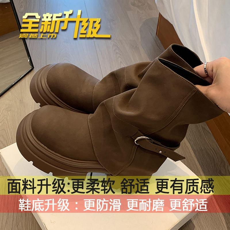 

Универсальные ботинки Мартин, ботильоны на толстой подошве, женские осенние новые ботильоны высокого класса 40