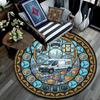 London Bus Journey Round Area Rug Under Office Chairs Bedroom Living Room Home Decor