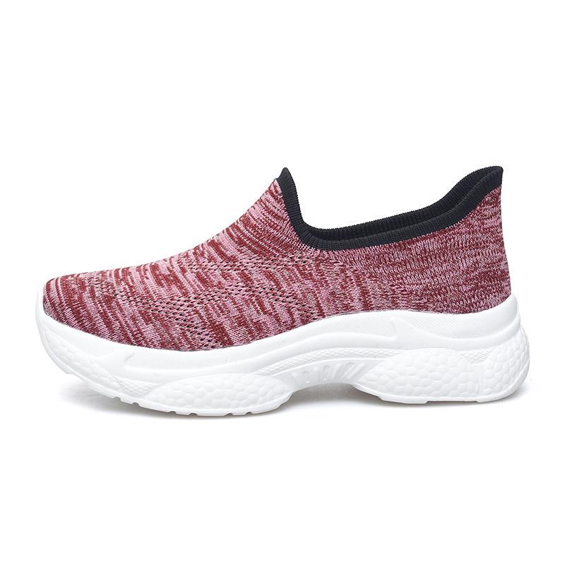 2024 new spring and autumn soft-soled mesh breathable one-pedal women's casual shoes elderly walking shoes