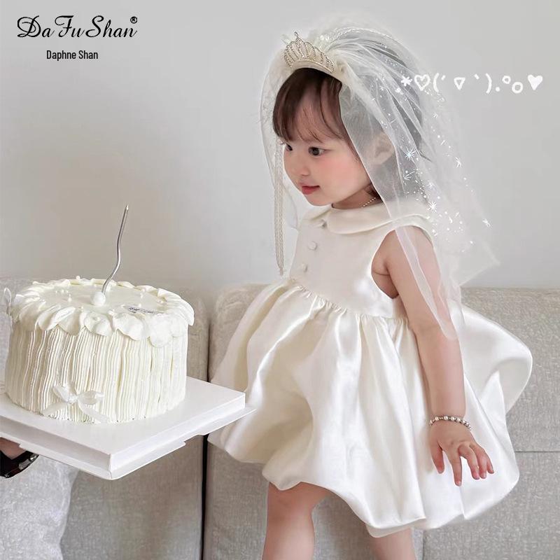 2025 Girls  Princess Dress - Fairy Fashion Birthday Performance Skirt 120cm