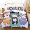 Anime Character Cute Kuma Kuma Kuma Bear Bedding Set Full/Queen/King Size Duvet Cover Pillowcase Kids Adult Soft Home Textile