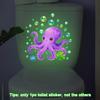 Glow-In-The-Dark Painted Octopus Toilet Sticker Self-Adhesive Removable Wall Decals Home Decor Luminous Car Sticker